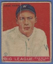 1933 Goudey Canadian Issue #9 Dave Harris Washington Senators