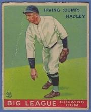 1933 Goudey #140 Bump Hadley St. Louis Browns