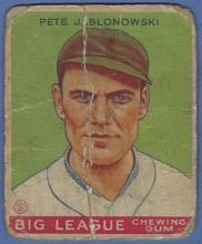 1933 Goudey #83 Pete Jablonski New York Yankees