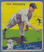 1934 Goudey #44 Tom Bridges Detroit Tigers