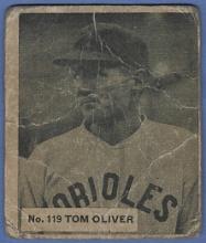 Rare 1936 Goudey World Wide Gum Canadian #119 Tom Oliver Toronto Leafs