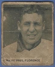 Rare 1936 Goudey World Wide Gum Canadian #117 Paul Florence Baltimore Orioles