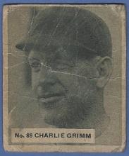 Rare 1936 Goudey World Wide Gum Canadian #89 Charlie Grimm Chicago Cubs