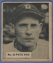 Rare 1936 Goudey World Wide Gum Canadian #30 Pete Fox Detroit Tigers