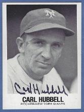 Carl Hubbell Signed 1979 TCMA Renata Galasso New York Giants