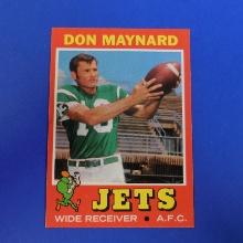 1971 TOPPS FOOTBALL #19 DON MAYNARD NEW YORK JETS PACK FRESH SHARP