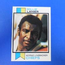 1973 TOPPS FOOTBALL #410 WILLIE LANIER KANSAS CITY CHIEFS VERY NICE