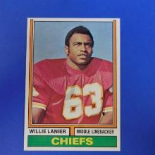 1974 TOPPS FOOTBALL #480 WILLIE LANIER KANSAS CITY CHIEFS SHARP