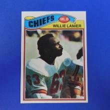 1977 TOPPS FOOTBALL #155 WILLIE LANIER KANSAS CITY CHIEFS SHARP