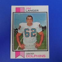 1973 TOPPS FOOTBALL #341 JIM LANGER ROOKIE CARD HOF VERY NICE