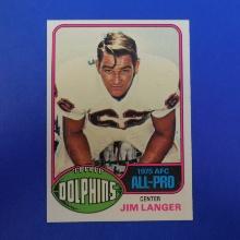 1976 TOPPS FOOTBALL #210 JIM LANGER MIAMI DOLPHINS SHARP