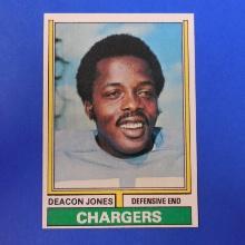 1974 TOPPS FOOTBALL #390 DAVE DEACON JONES SAN DIEGO CHARGERS VERY NICE