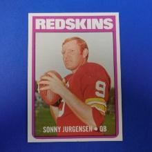 1972 TOPPS FOOTBALL #195 SONNY JURGENSEN REDSKINS PACK FRESH SHARP