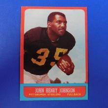 1963 TOPPS FOOTBALL #123 JOHN HENRY JOHNSON STEELERS VERY NICE SHARP