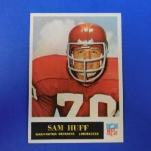 1965 PHILADELPHIA FOOTBALL #187 SAM HUFF REDSKINS NICELY CENTERED SHARP