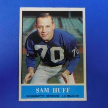 1964 PHILADELPHIA FOOTBALL #185 SAM HUFF WASHINGTON REDSKINS SHARP VERY NICE