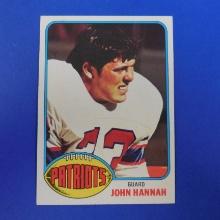 1976 TOPPS FOOTBALL #16 JOHN HANNAH NEW ENGLAND PATRIOTS PACK FRESH SHARP