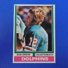 1974 TOPPS FOOTBALL #200 BOB GRIESE MIAMI DOLPHINS SHARP