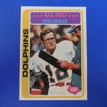 1978 TOPPS FOOTBALL #120 BOB GRIESE MIAMI DOLPHINS SHARP