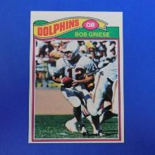 1977 TOPPS FOOTBALL #515 BOB GRIESE MIAMI DOLPHINS SHARP