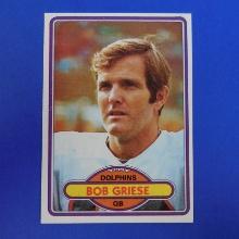 1980 TOPPS FOOTBALL #35 BOB GRIESE MIAMI DOLPHINS SHARP