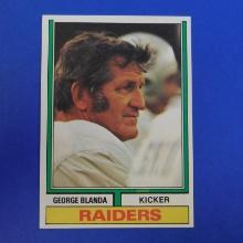 1974 TOPPS FOOTBALL #245 GEORGE BLANDA OAKLAND RAIDERS VERY NICE SHARP