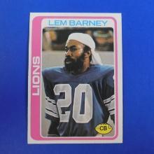 1978 TOPPS FOOTBALL #82 LEM BARNEY DETROIT LIONS VERY NICE