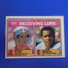 1983 TOPPS FOOTBALL #203 DWIGHT CLARK KELLEN WINSLOW LEADERS SHARP