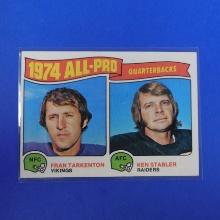 1975 TOPPS FOOTBALL #208 ALL PRO QUARTERBACKS FRAN TARKENTON KEN STABLER