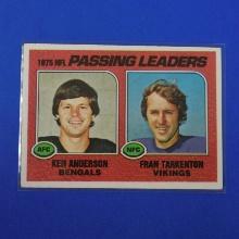 1976 TOPPS FOOTBALL #201 PASSING LEADERS KEN ANDERSON FRAN TARKENTON