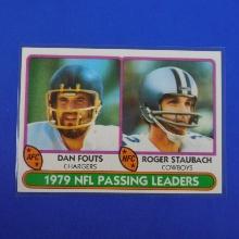 1980 TOPPS FOOTBALL #331 1979 PASSING LEADERS DAN FOUTS ROGER STAUBACH