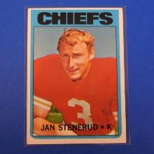 1972 TOPPS FOOTBALL #61 JAN STENERUD KANSAS CITY CHIEFS PACK FRESH SHARP