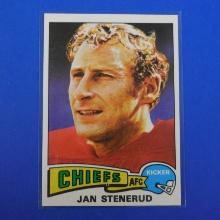 1975 TOPPS FOOTBALL #488 JAN STENERUD KANSAS CITY CHIEFS PACK FRESH SHARP