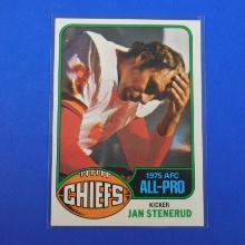 1976 TOPPS FOOTBALL #160 JAN STENERUD KANSAS CITY CHIEFS VERY NICE