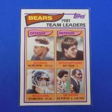 1982 TOPPS FOOTBALL #292 CHICAGO BEARS 1981 TEAM LEADERS SHARP