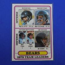 1980 TOPPS FOOTBALL #226 CHICAGO BEARS TEAM LEADERS CHECKLIST SHARP