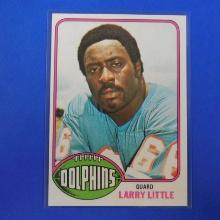 1976 TOPPS FOOTBALL #33 LARRY LITTLE MIAMI DOLPHINS SHARP