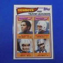 1982 TOPPS FOOTBALL #307 DALLAS COWBOYS 1981 TEAM LEADERS SHARP