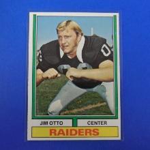 1974 TOPPS FOOTBALL #409 JIM OTTO OAKLAND RAIDERS VERY NICE