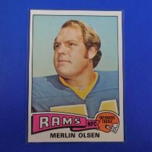 1975 TOPPS FOOTBALL #525 MERLIN OLSEN LOS ANGELES RAMS PACK FRESH SHARP