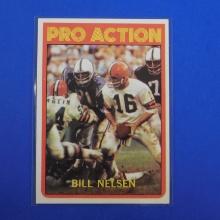 1972 TOPPS FOOTBALL #130 BILL NIELSEN CLEVELAND BROWNS PRO ACTION