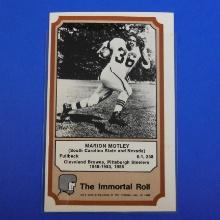 1974 FLEER THE IMMORTAL ROLL MARION MOTLEY NO NUMBER ON BACK