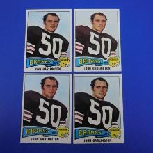 LOT OF FOUR 1975 TOPPS FOOTBALL #193 JOHN GARLINGTON CLEVELAND BROWNS