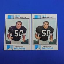 LOT OF TWO 1973 TOPPS FOOTBALL #311 JOHN GARLINGTON CLEVELAND BROWNS