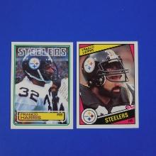 1983 1984 TOPPS FOOTBALL FRANCO HARRIS TWO CARD LOT STEELERS