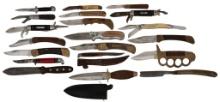 Lot of Twenty Pocket And Hunting Knives