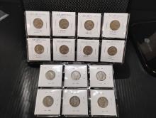 (14) OLD JEFFERSON NICKELS 1939, 1940, 1941, 1946, 1948, 1949, 1951, 1952, 1954, 1955, 1957 AND 1959