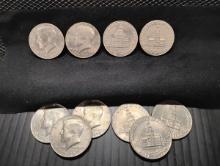 (10) BICENTENNIAL 1776-1976 HALF DOLLAR COINS