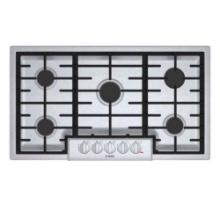 Bosch - 800 Series 36" Built-In Gas Cooktop with 5 burners and OptiSim - Stainless Steel