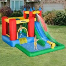 Outsunny 6-in-1 Kids Bounce House Inflatable Water Slide Jump Castle